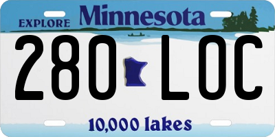 MN license plate 280LOC