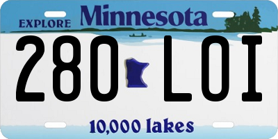 MN license plate 280LOI