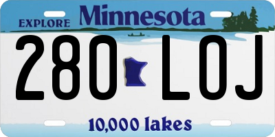 MN license plate 280LOJ