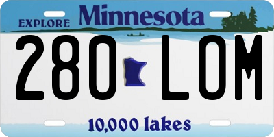 MN license plate 280LOM