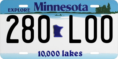 MN license plate 280LOO