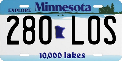 MN license plate 280LOS