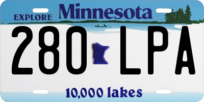 MN license plate 280LPA