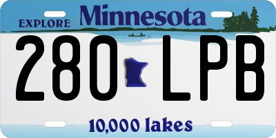 MN license plate 280LPB