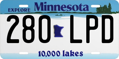MN license plate 280LPD