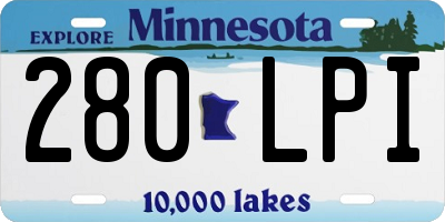 MN license plate 280LPI