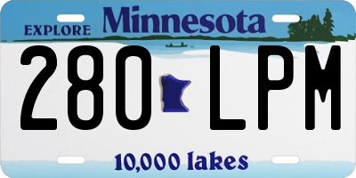 MN license plate 280LPM