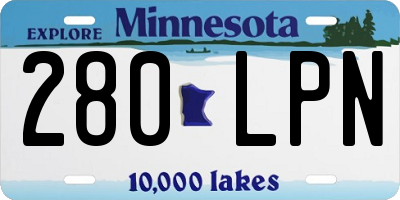 MN license plate 280LPN