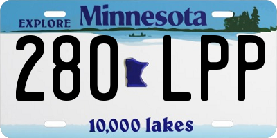 MN license plate 280LPP