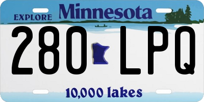 MN license plate 280LPQ