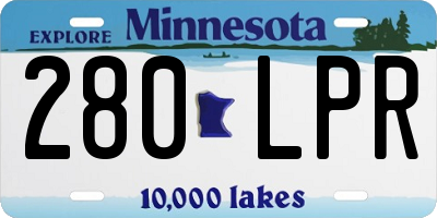 MN license plate 280LPR