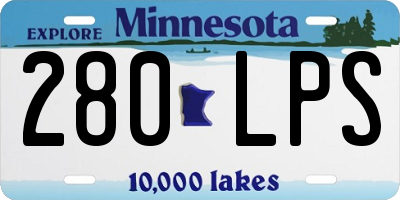 MN license plate 280LPS