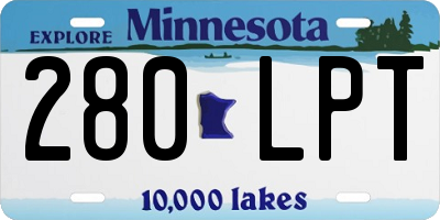 MN license plate 280LPT