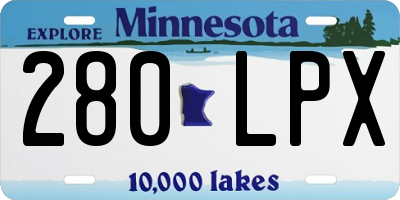 MN license plate 280LPX