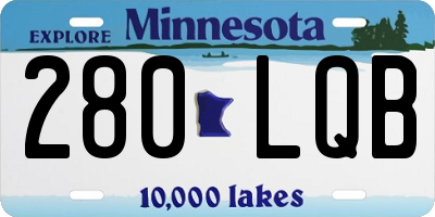 MN license plate 280LQB