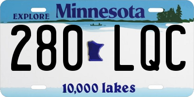 MN license plate 280LQC