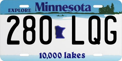 MN license plate 280LQG