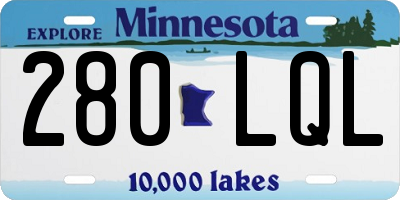 MN license plate 280LQL