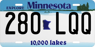 MN license plate 280LQQ