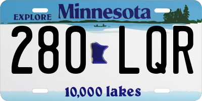 MN license plate 280LQR