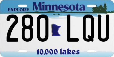 MN license plate 280LQU