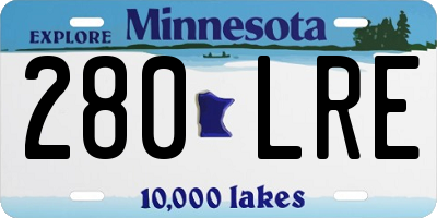 MN license plate 280LRE