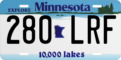 MN license plate 280LRF