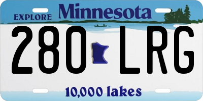 MN license plate 280LRG