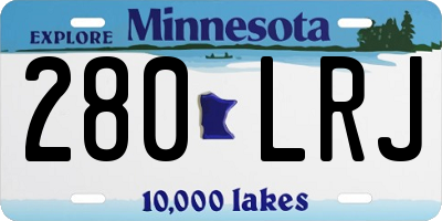 MN license plate 280LRJ