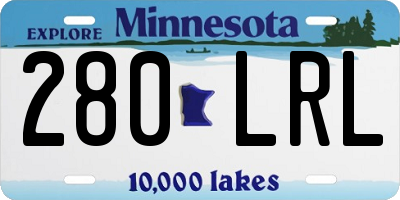 MN license plate 280LRL