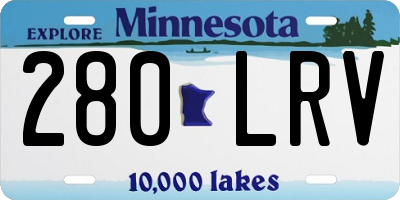 MN license plate 280LRV