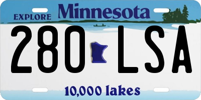 MN license plate 280LSA