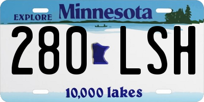 MN license plate 280LSH
