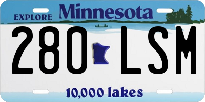 MN license plate 280LSM