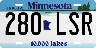 MN license plate 280LSR