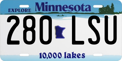 MN license plate 280LSU