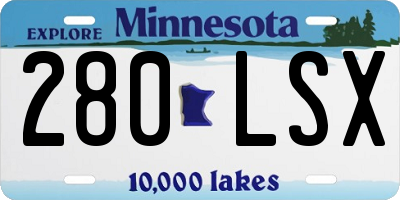 MN license plate 280LSX