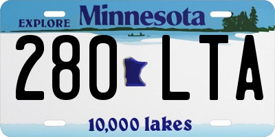 MN license plate 280LTA