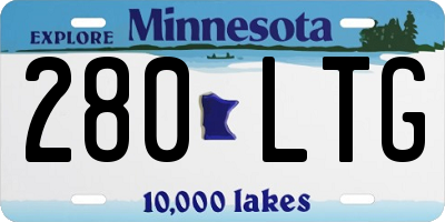 MN license plate 280LTG