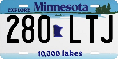 MN license plate 280LTJ