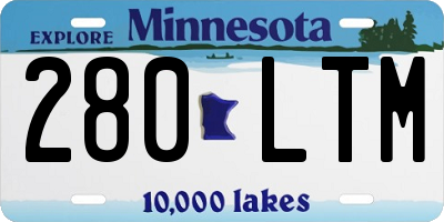 MN license plate 280LTM