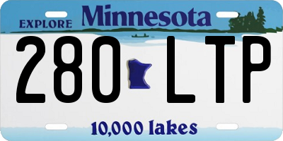 MN license plate 280LTP