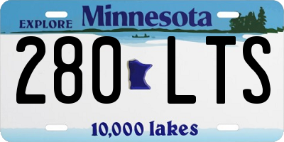 MN license plate 280LTS