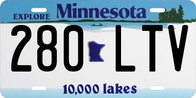 MN license plate 280LTV