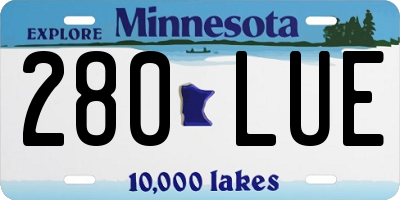 MN license plate 280LUE