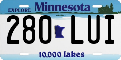 MN license plate 280LUI