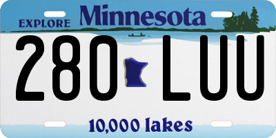 MN license plate 280LUU