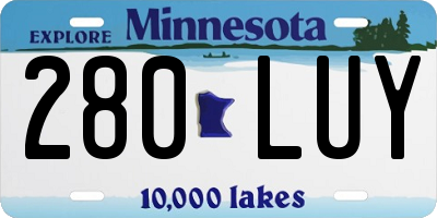MN license plate 280LUY