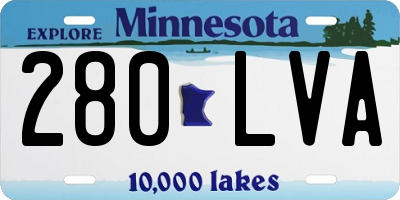 MN license plate 280LVA
