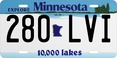 MN license plate 280LVI